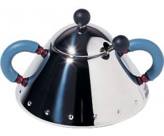 Alessi 9097 - Azucarero de acero pulido con cuchara, color azul