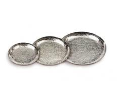 Bandeja redonda con costura 45 cm aluminio