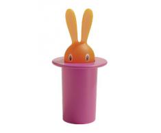 Alessi ASG16 P Magic Bunny - Palillero con diseño de chistera y conejo, color rosa