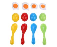 Juguetes educativos para niños, juego de funcionamiento de huevo de cuchara de equilibrio de plástico no tóxico Juguete educativo para niños Juguetes de equilibrio al aire libre para niños Niños peque
