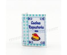 Odoria 1/12 Miniatura Libro de Cocina Azul Decorativo para Casa de Muñecas