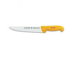 3 Claveles Cuchillo Carnicero Estrecho Proflex, Acero Inoxidable, Amarillo, 24 cm-9.5