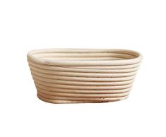 Kentop Banneton Pruebas Cesta Canasta de Fermentación de Pan Cuenco de Ratán para Masa de Pan (Oval 21 * 15 * 8cm)