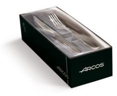 Arcos 378100 - Juego de cuchillo chuletero y tenedor, 100 mm (12pzs)