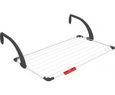 Vileda Sunset - Tendedero Balcón, Acero Inoxidable, Plegable, color Blanco, 109,5x55,5x27,5 cm