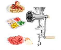 TuToy Manual De Aluminio De La Trituradora De Carne Chopper Operado A Mano Picador Stuffer Fideos Salchicha Relleno Kibbe Maker Machine