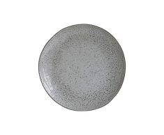 House Doctor Hc0800 - Plato llano, diseño rústico, Gris, Dia: 27,5 cm, H.: 2,8 cm