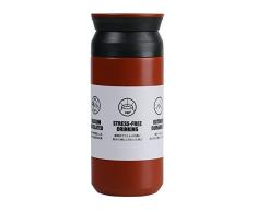 EKKONG Taza de Viaje, 350 ml Frasco Termico, Tazas de Café Viaje Termo Inoxidable, Térmica de Doble Pared, Reutilizable, Antigoteo, Hermética, para Coche Oficina