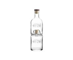 Kilner 2Â Piezas apilables Botella Set Ideal para el Almacenamiento de Aceite y vinagre o Whisky y Agua, Transparente