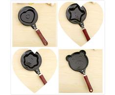 Dsnmm 4 Piece Mini sartén pequeña Cocina Herramientas Desayuno Frito Dispositivo Ajusta Mini Crepe Pot Creatividad Artículos for cocinar Huevo Pot Huevo Frito, 24CM sartén sin Recubrimiento