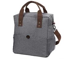 bolsa refrigeradora para picnic adultos gris Tpocean bolsa de almuerzo aislada ni/ños bolsa de viaje ni/ñas lonchera de lona impermeable para almuerzo organizador para mujeres