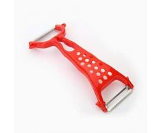 Pelador，Cuchillo Pelador De Verduras Cortador De Fruta Cortador De Patatas Zanahoria Pelador Cuchillo Espiral Trituradora Chopper Verduras Cuchillos Utensilios De Cocina, Rojo