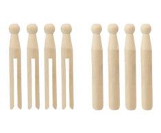 The Emporium Home - Set de 24 pinzas (madera, 11 cm)