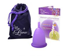 MeLuna Classic Copa Menstrual, Palito, Violeta, Talla XL - 1 Unidad