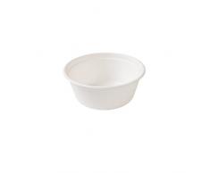 BIOZOYG Vajias Desechables Platos de caña de azúcar I vajilla compostables, biodegradables I Platos de Sopa Taza Platos de Pasta Plato de Servir I 50 x Plato de Sopa 500 ml, Redondo 15cm