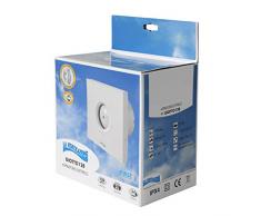 La ventilación giotto12b aspirador espiral diseño extra Plato Blanco, para orificio diámetro 120 mm/5 "