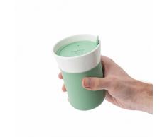 Berghoff 3950123 - Taza de viaje porcelana 0.33 l, color verde/blanco