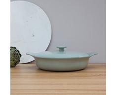 Berghoff Ron de hierro fundido esmaltado cubierto cacerola redonda, Verde, 28Â cm, 3,3Â L)