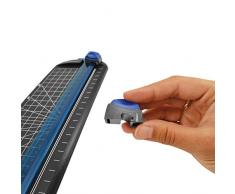 Westcott 15804 00 – Guillotina para papel, longitud de corte 30 cm Con estándar y pliegue de la hoja, negro/azul