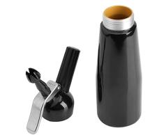 Yxp Dispensadores De Nata Batida, 500Ml Fabricante De Aluminio Negro Batida Postre De La Crema De Mantequilla Dispensador Batidora De Espuma para El Hogar, Postre Shop,Negro