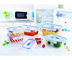 Luminarc Pure Box Active - Recipiente hermético de Vidrio, Rectangular, tamaño 1,22 litros