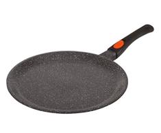 Kamberg - 0008050 - Sartén para crepes 24 cm - Mango Extraíble - Aluminio Fundido - Revestimiento Piedra antiadherente - Todos los incendios, incluida la inducción - Sin PFOA