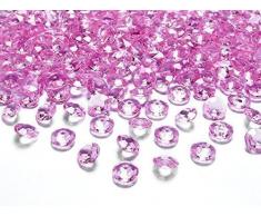 Party Deco conf. 100Â Diamantes de Mesa, Rosa, Paquete