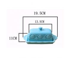 Envase decorativo del queso del plato de la mantequilla del diseño del vintage con la tapa Regalo creativo para el estreno de una casa, D