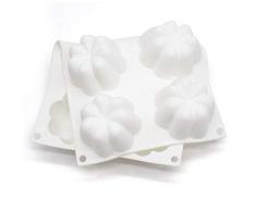 La torta de la crema batida del silicón moldea el molde de 3D Bakeware DIY, pequeña forma de la flor de 8 agujeros