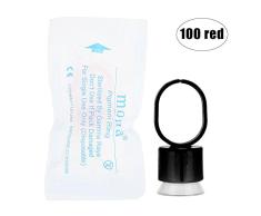Tazas desechables de tinta de tatuaje con esponja, extensible de pestañas adhesivas, soporte de pigmento, contenedor de mano de dedo, soporte de pigmento, maquillaje permanente herramientas de belleza