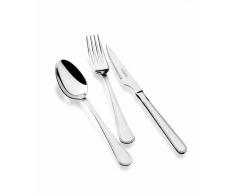 Monix Manila - Set 49 piezas cubiertos de acero inox 18/10 con estuche Nogal (12 comensales)