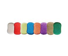WARMWORD Estropajo de Cocina de Doble Cara esponjas de Microfibra Antibacteriano sin Olor Dish Scrubber Cepillo, Ideal para Antiadherente sartenes ollas, Pack de 5 Colores al Azar.