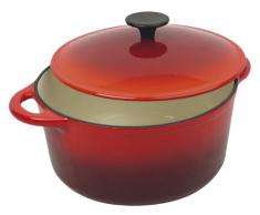 Crealys 511191 - Cocotte redonda de hierro fundido, diámetro de 24 cm, 4 l