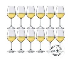 Bormioli Rocco – Juego 12 Copas Vino Blanco Mod. Divino 44 – Capacidad: 44 Cl.