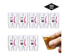 300Pcs Vasos de Chupito Desechables de Plástico Duro (30 ml) - Claro como el Vidrio - Reutilizable, Material Ecológico - Ideal para Chupitos y Vodka Jelly en Fiestas de Navidad - 100% Reciclable