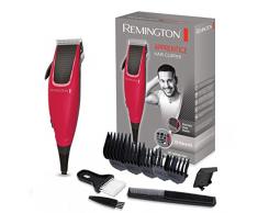 Remington Apprentice HC5018 - Kit Máquina de Cortar Pelo y 10 Piezas, Cortapelos con Cuchillas Acero Inoxidable, Rojo
