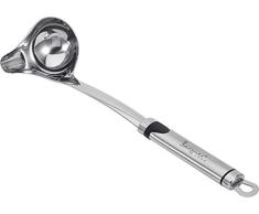 Cucharón para salsas, acero inoxidable, cucharón para salsas, cucharón para salsa (ojal para colgar, cucharón, cazo para salsas, 29 cm)