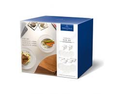 Villeroy & Boch For Me Vajilla para 4 personas, 16 piezas, porcelana premium, Blanco