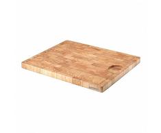 Continenta de Mosaico Tabla de Cortar con para Carne Zumo, Tabla de Cortar y Cocina de Madera de árbol de Caucho Frontal, tamaño: 42 x 34 x 2,7 cm