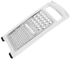 Fackelmann Rallador Cocina, rallar Alimentos, Acero Inoxidable, Blanco y Plateado