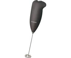 Bomann MS 344 Espumador de leche, funciona con 2 pilas AA, Acero Inoxidable, Negro
