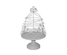 Expositor de Metal con Tapa Decorativo 1 Base para Tartas y Cupcakes . Repostería. Menaje de Cocina. Cumpleaños y Celebraciones.(Altura: 45 cm.)(Bandejas: Ø 26 cm.)