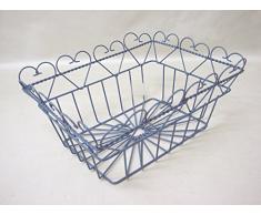 FRUTERO METAL RECTANGULAR CORAZON AZUL PASTEL