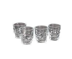 Thumbs Up! Vasos de Chupitos de Calavera, 5x6x4.3 cm, 4 Unidades