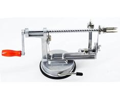timtina® Profesional Cortador de manzanas espiral Cortador Pelador de manzanas plateado
