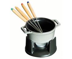 Staub Mini fondue set - Accesorio de cocina (Gris, 1 kg)