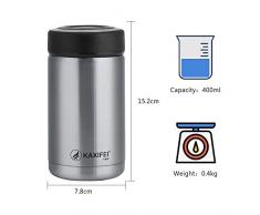 Fdit Taza Térmica de Viaje Botella Aislada Térmica Taza de Viaje de Vacío de Acero Inoxidable Taza de Café Desprendible de Tamiz Té(Gris)