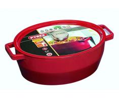 Pyrex Slow Cook - Cacerola De Hierro Fundido Oval, 33 Cm, 5,8 L, Todos Los Fuegos
