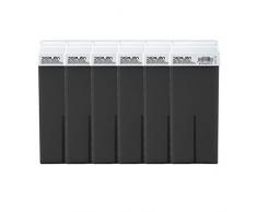 Cera depilatoria Roll On 6 x cartuchos de 100ml Carbon Activo - Alta calidad - Roll-on Cera para depilación