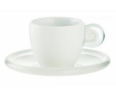 Guzzini Fratelli Gocce, Juego de 6 Tazas cafÃ© con Platos, SMMA|Porcelain